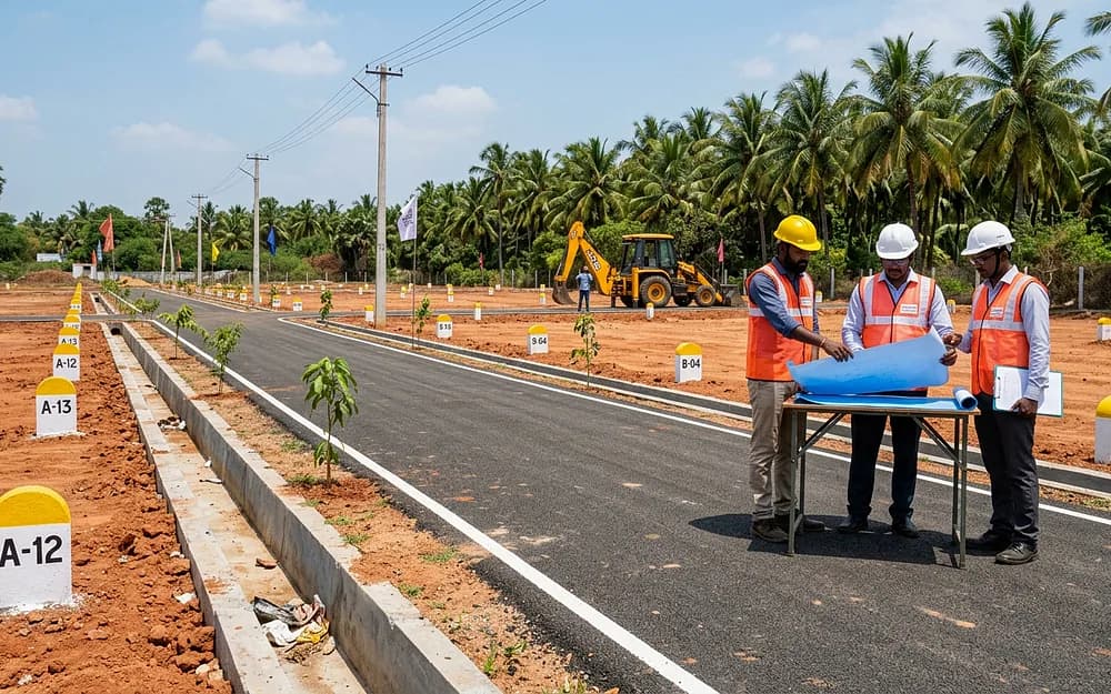 Professional land development, GPS survey, and DTCP approved layout infrastructure in Tamil Nadu